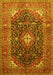 Medallion Yellow Traditional Rug, tr76yw