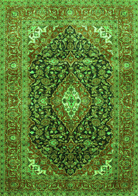 Medallion Green Traditional Rug, tr76grn