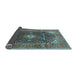 Sideview of Medallion Light Blue Traditional Rug, tr76lblu