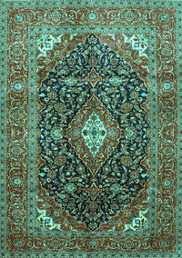 Medallion Turquoise Traditional Rug, tr76turq