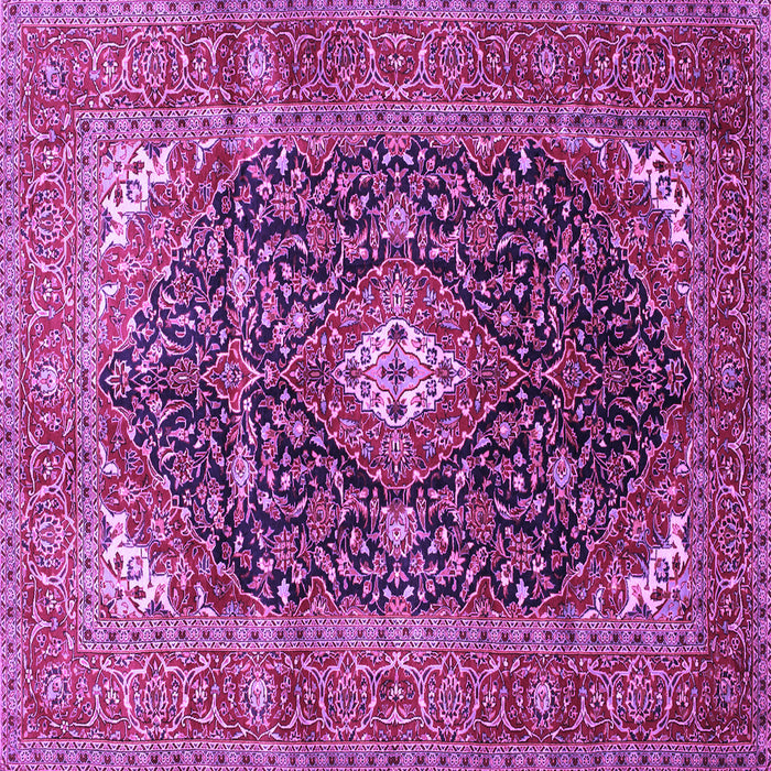 Square Medallion Purple Traditional Rug, tr76pur
