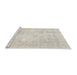 Sideview of Machine Washable Traditional Tan Brown Rug, wshtr770