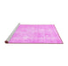 Sideview of Machine Washable Persian Pink Traditional Rug, wshtr770pnk