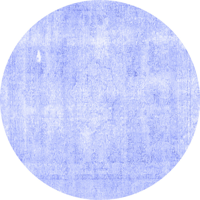 Round Persian Blue Traditional Rug, tr770blu
