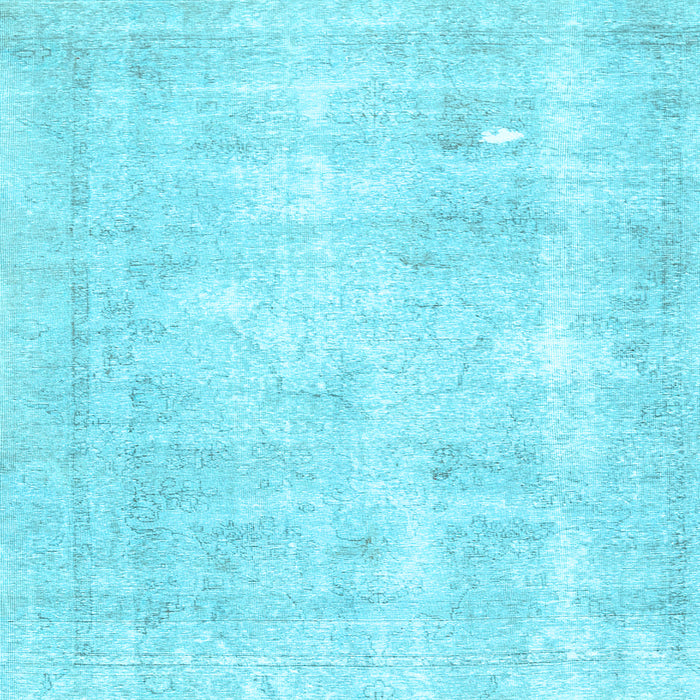 Square Machine Washable Persian Light Blue Traditional Rug, wshtr770lblu