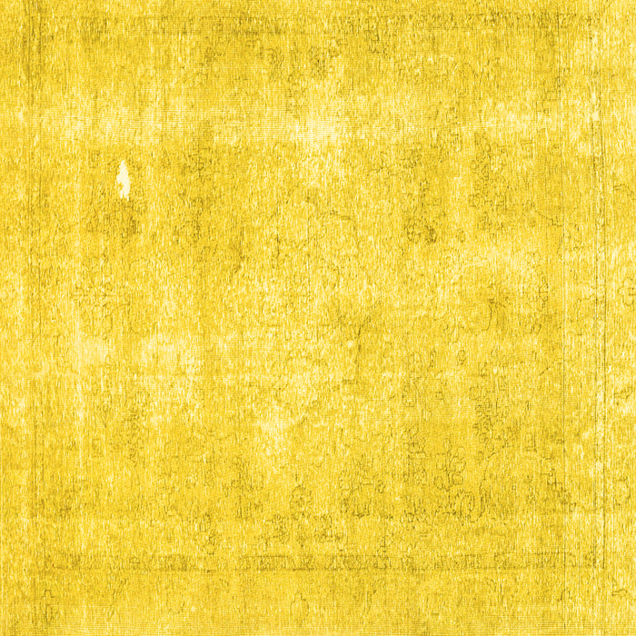 Square Persian Yellow Traditional Rug, tr770yw