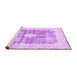 Sideview of Machine Washable Persian Purple Traditional Area Rugs, wshtr771pur