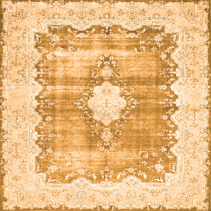 Serging Thickness of Persian Orange Traditional Rug, tr771org