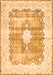 Serging Thickness of Machine Washable Persian Orange Traditional Area Rugs, wshtr771org