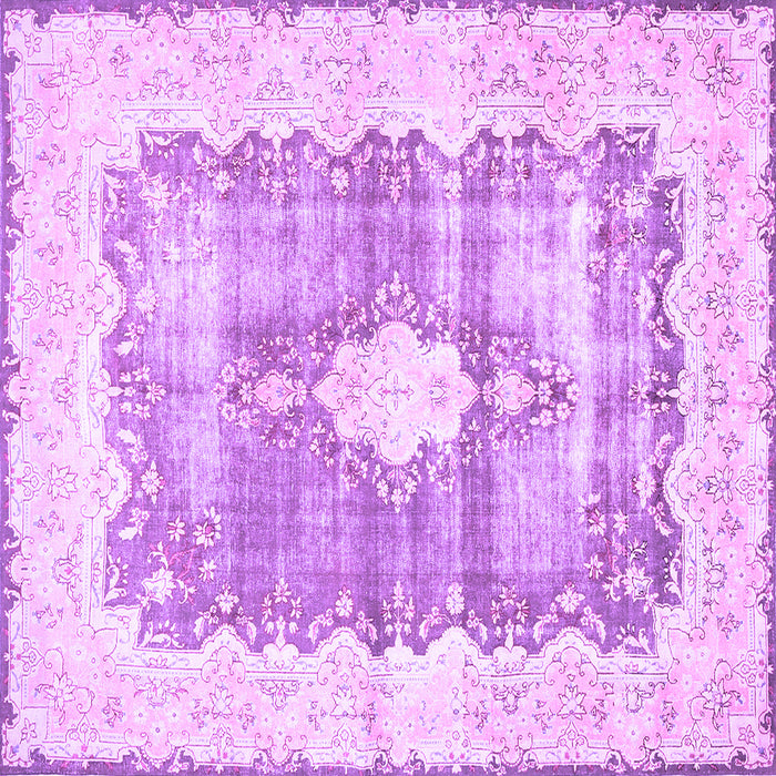 Square Persian Purple Traditional Rug, tr771pur