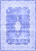 Machine Washable Persian Blue Traditional Rug, wshtr771blu