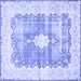 Square Persian Blue Traditional Rug, tr771blu