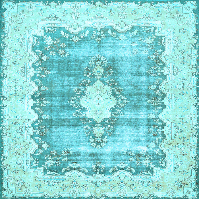 Square Persian Light Blue Traditional Rug, tr771lblu