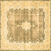 Square Machine Washable Persian Brown Traditional Rug, wshtr771brn