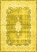 Machine Washable Persian Yellow Traditional Rug, wshtr771yw