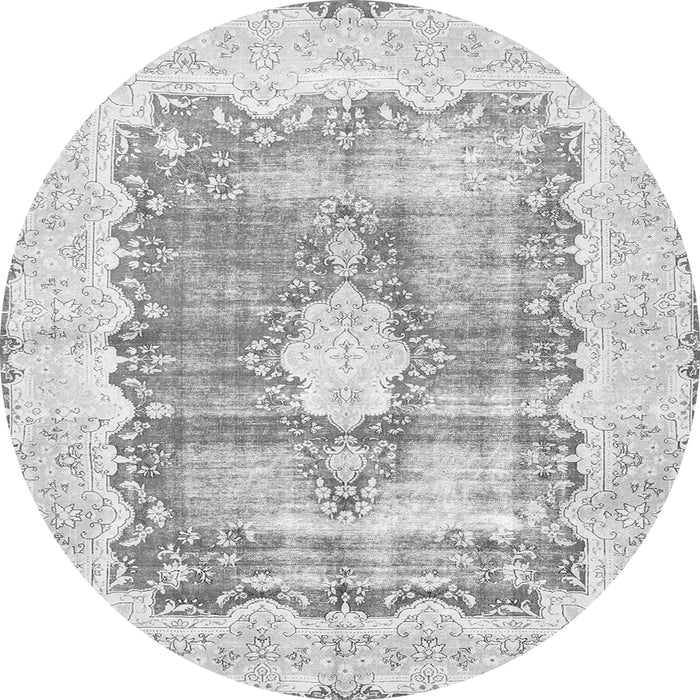 Machine Washable Persian Gray Traditional Rug, wshtr771gry