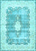 Machine Washable Persian Light Blue Traditional Rug, wshtr771lblu