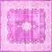 Square Persian Pink Traditional Rug, tr771pnk
