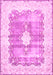 Machine Washable Persian Pink Traditional Rug, wshtr771pnk