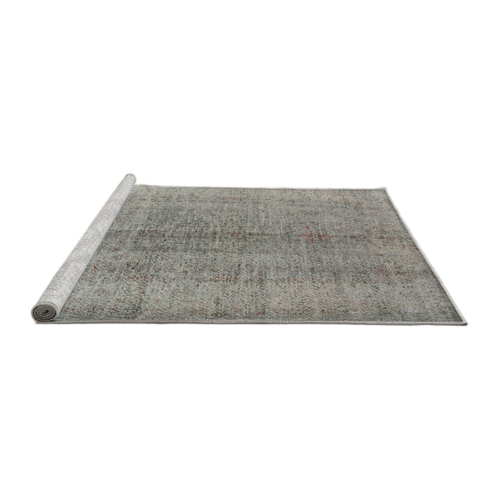 Sideview of Machine Washable Traditional Dark Gray Rug, wshtr772