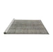 Sideview of Machine Washable Traditional Dark Gray Rug, wshtr772