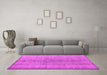 Machine Washable Persian Pink Traditional Rug in a Living Room, wshtr772pnk
