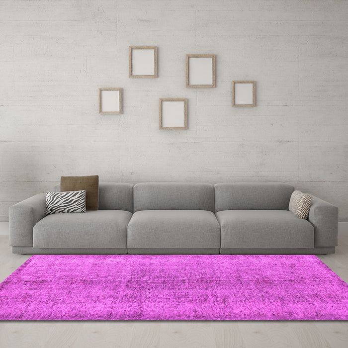 Machine Washable Persian Pink Traditional Rug in a Living Room, wshtr772pnk