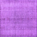 Square Machine Washable Persian Purple Traditional Area Rugs, wshtr772pur