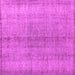 Square Machine Washable Persian Pink Traditional Rug, wshtr772pnk