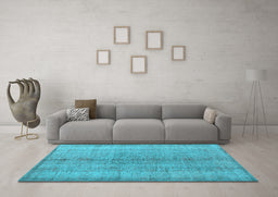 Machine Washable Persian Light Blue Traditional Rug in a Living Room, wshtr772lblu