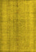 Machine Washable Persian Yellow Traditional Rug, wshtr772yw