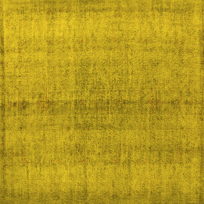 Square Machine Washable Persian Yellow Traditional Rug, wshtr772yw