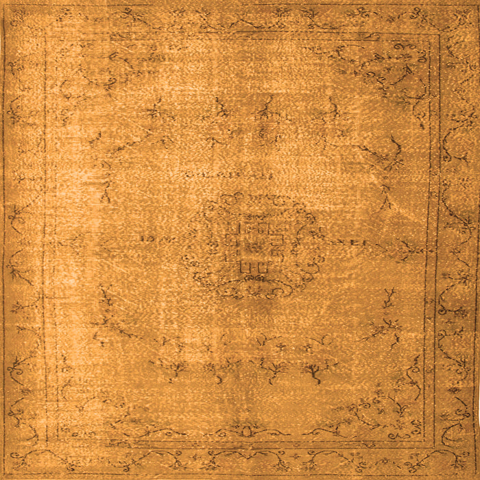 Serging Thickness of Persian Orange Traditional Rug, tr773org