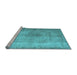 Sideview of Machine Washable Persian Light Blue Traditional Rug, wshtr773lblu