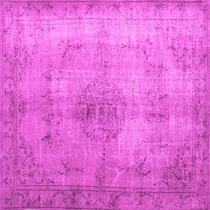 Square Machine Washable Persian Pink Traditional Rug, wshtr773pnk