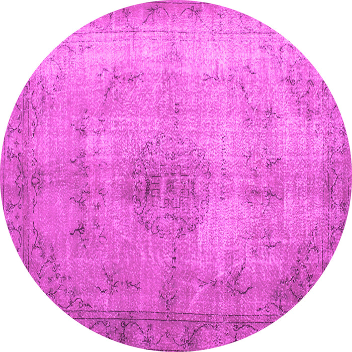Round Persian Pink Traditional Rug, tr773pnk