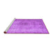 Sideview of Machine Washable Persian Purple Traditional Area Rugs, wshtr773pur