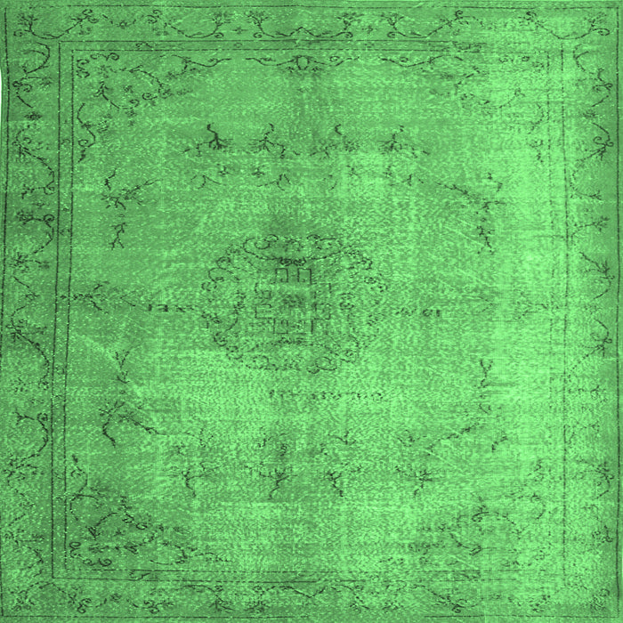 Square Persian Emerald Green Traditional Rug, tr773emgrn