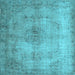 Square Persian Light Blue Traditional Rug, tr773lblu