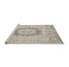 Sideview of Machine Washable Traditional Camel Brown Rug, wshtr774