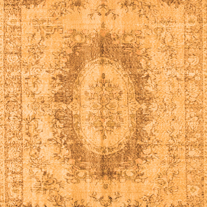 Serging Thickness of Machine Washable Persian Orange Traditional Area Rugs, wshtr774org
