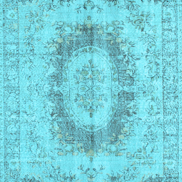 Machine Washable Persian Light Blue Traditional Rug, wshtr774lblu