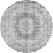 Machine Washable Persian Gray Traditional Rug, wshtr774gry