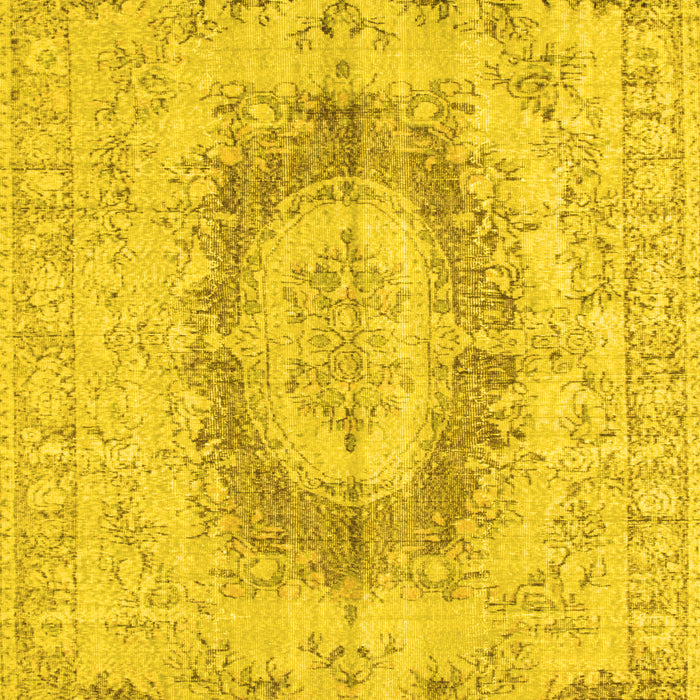Machine Washable Persian Yellow Traditional Rug, wshtr774yw
