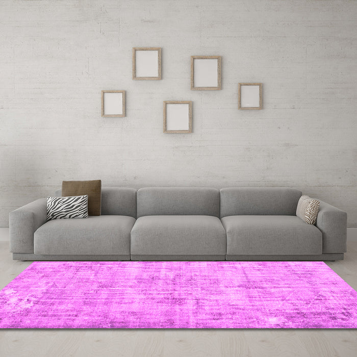Machine Washable Persian Pink Traditional Rug in a Living Room, wshtr775pnk