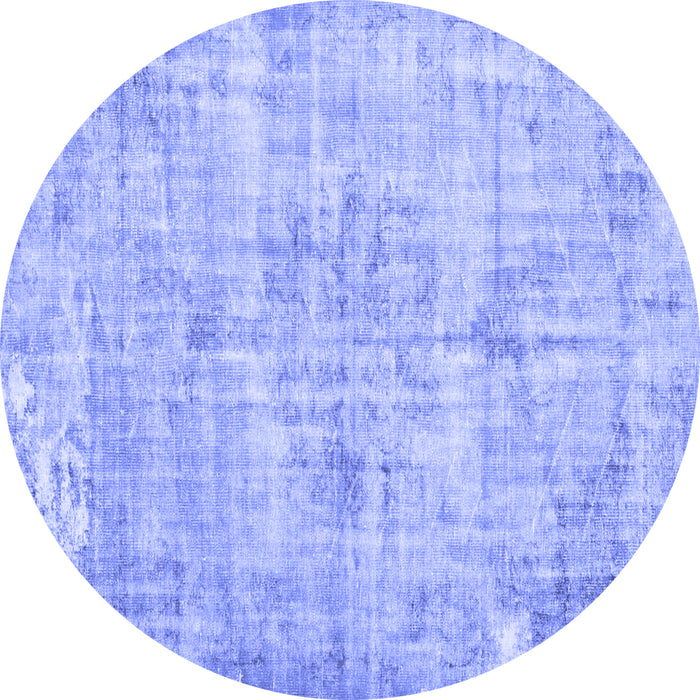 Round Persian Blue Traditional Rug, tr775blu