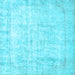 Square Machine Washable Persian Light Blue Traditional Rug, wshtr776lblu