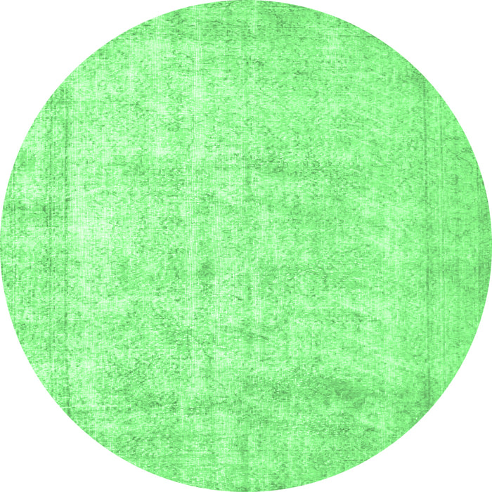 Round Persian Emerald Green Traditional Rug, tr776emgrn