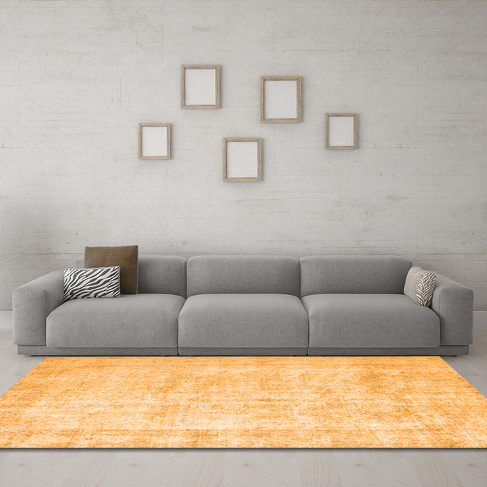 Machine Washable Persian Orange Traditional Area Rugs in a Living Room, wshtr776org