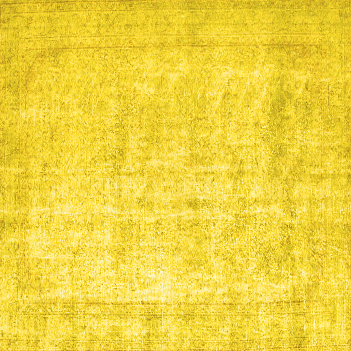 Square Persian Yellow Traditional Rug, tr776yw